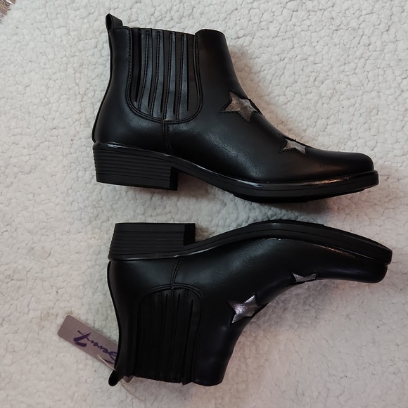 Seven7 Rockstar Ankle Booties Shooties Black Cowboy Foot - Picture 4 of 16